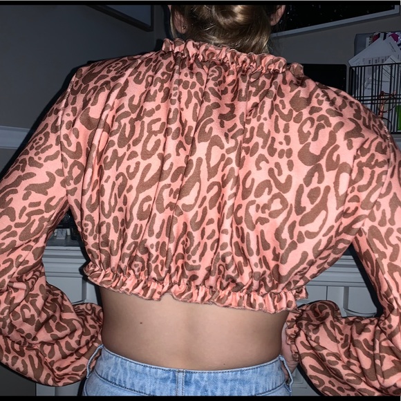 Long sleeve mock neck crop top - Picture 2 of 2